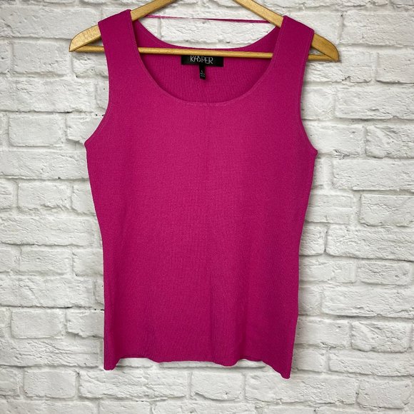 KASPER Fuschia Sleeveless Top Size Large - Picture 1 of 4